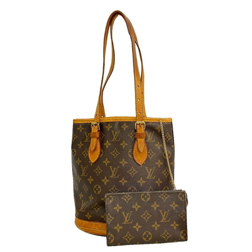 Louis Vuitton Monogram Bucket PM Tote Bag M42238 Brown (Women's)